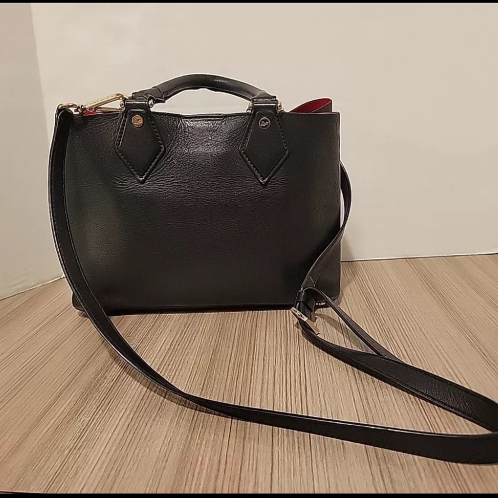 Diane von Furstenberg bag- BLACK AND RED CROSSBODY